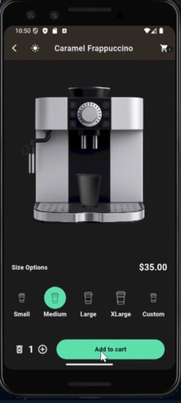 Flutter Coffee Maker  – screenshot 1