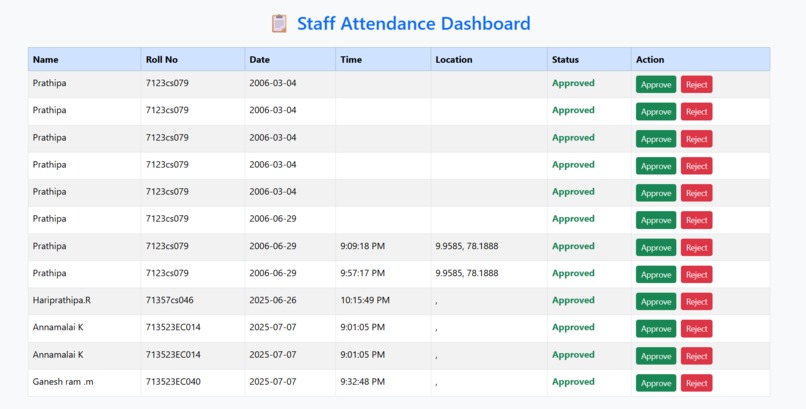 Geo & Time-Based Smart Attendance System – screenshot 2