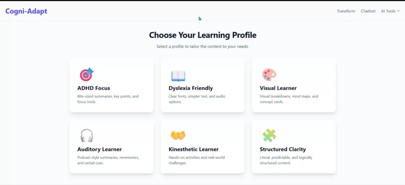COGNI-ADAPT – screenshot 1