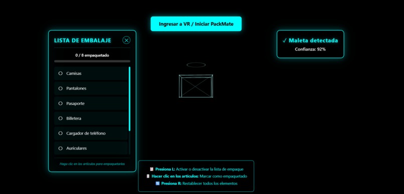 PackMate-WebXR – screenshot 2