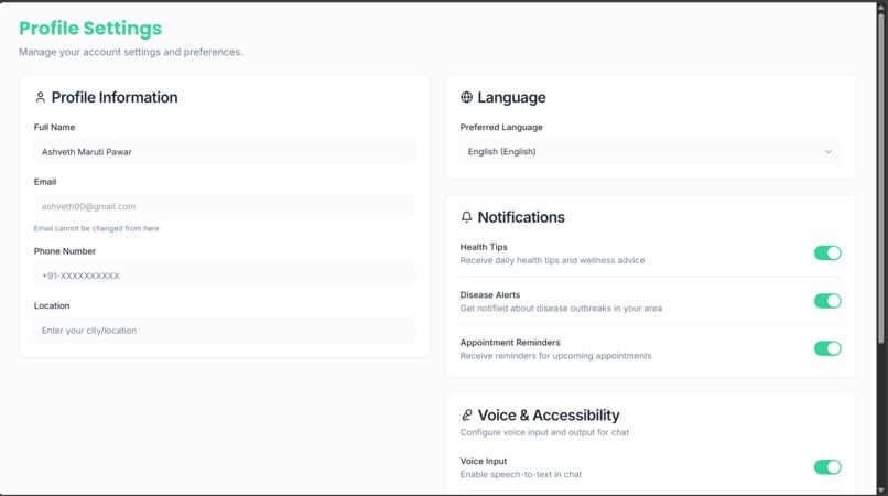 AI HealthMate Chatbot – screenshot 3