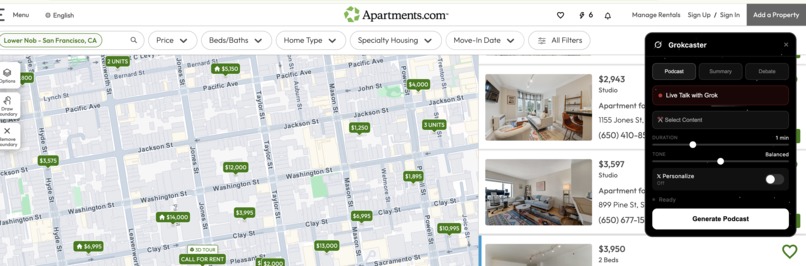 Grokcaster – screenshot 2