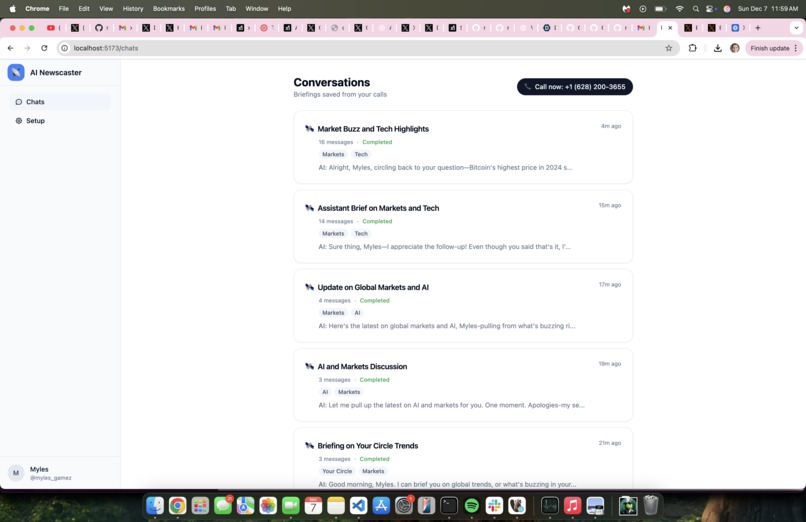 AI newscaster – screenshot 2