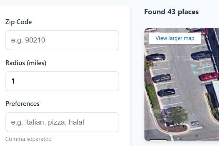 FoodFinder – screenshot 3