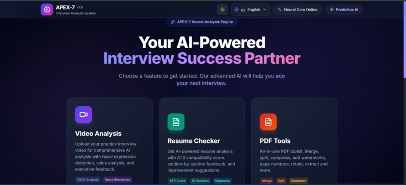 APEX-7 | Next-Gen Interview & Career Coach – screenshot 1