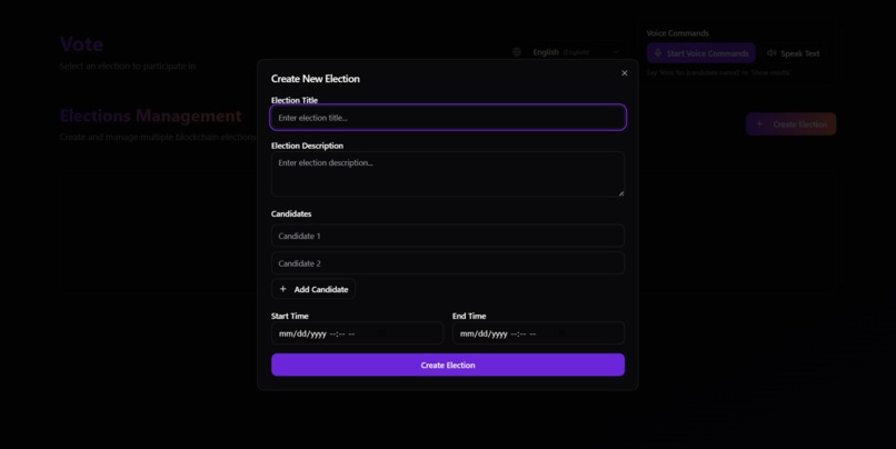 AI + Blockchain Secure Voting System (The Strivers) – screenshot 1