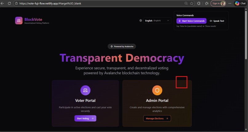 AI + Blockchain Secure Voting System (The Strivers) – screenshot 4