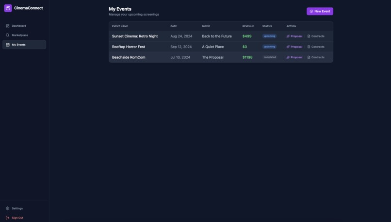 CinemaConnect – screenshot 1