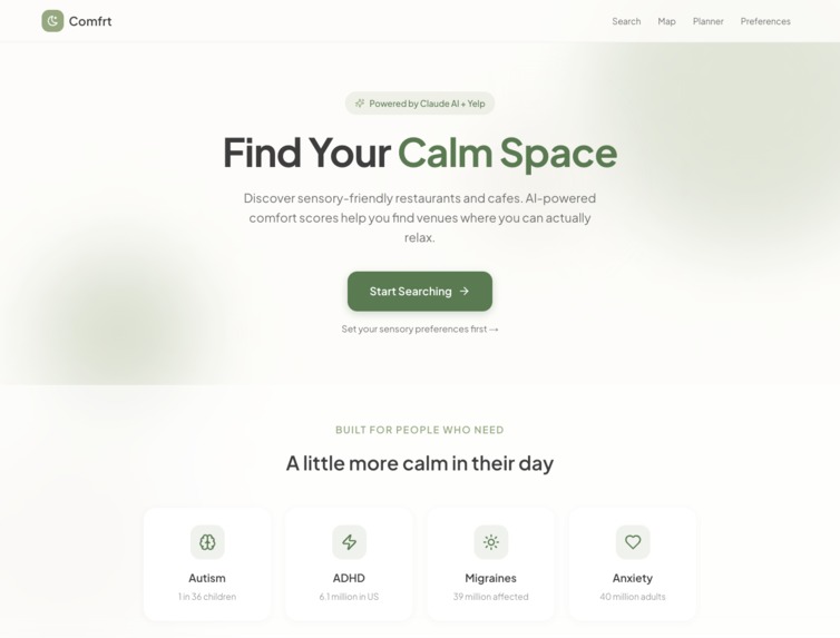 Comfrt – screenshot 1