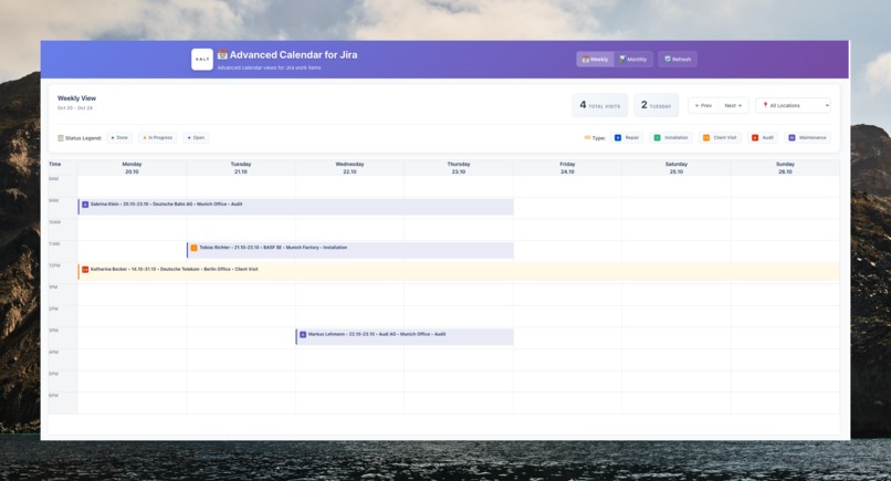 Advanced Calendar for Jira – screenshot 2