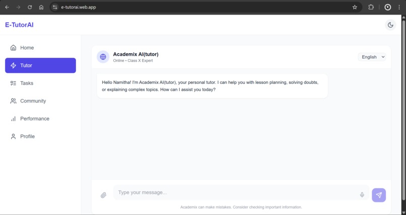 E-TutorAI:The Future of Personalized Learning – screenshot 2