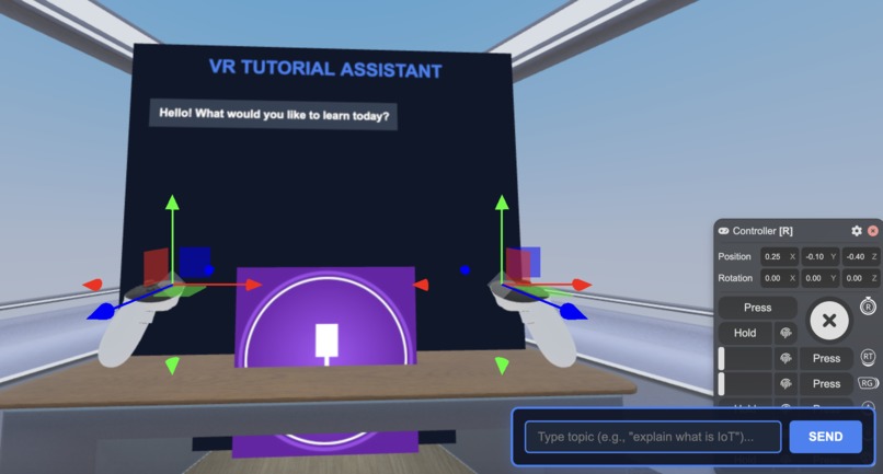 VR Tutorial AI Assistant – screenshot 1