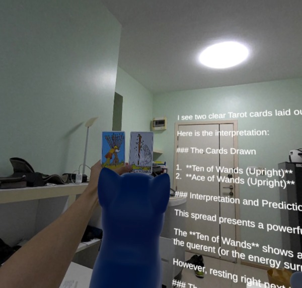 Cat reading tarot cards – screenshot 1