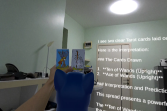 Cat reading tarot cards