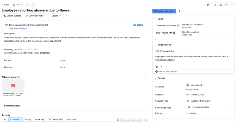 Pronto AI Jira – screenshot 4