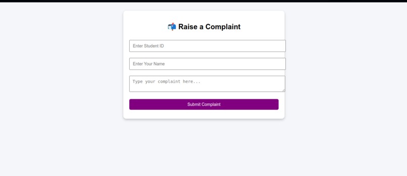 Smart College Query and Complaint System  – screenshot 1