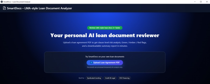 SmartDocs – AI Loan Document Analyzer – screenshot 1