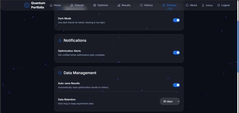 Quantum Portfolio Optimizer – screenshot 2