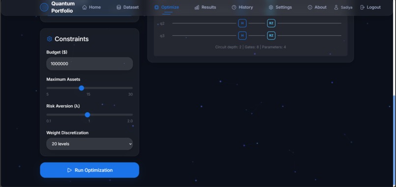 Quantum Portfolio Optimizer – screenshot 3