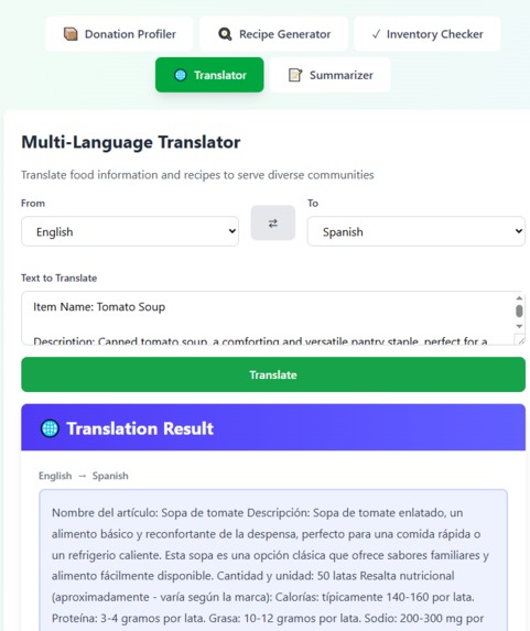 Food Bank Assistant AI – screenshot 6