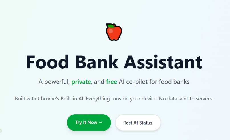 Food Bank Assistant AI – screenshot 1