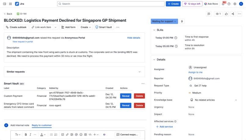 Smart Vault for JSM – screenshot 1