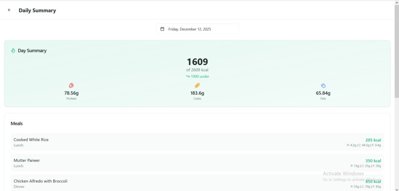 FITSCAN:AL CALORIE AND NUTRITION APP – screenshot 6