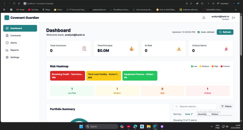 Covenant Guardian – AI Loan Covenant Monitor – screenshot 3