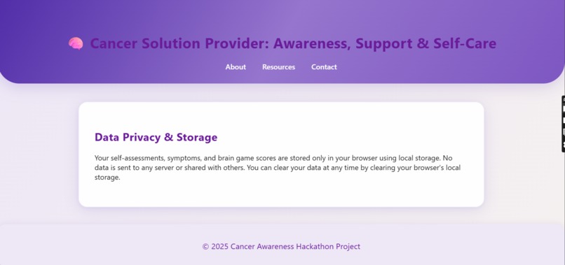 cognitive-cancer-support – screenshot 1