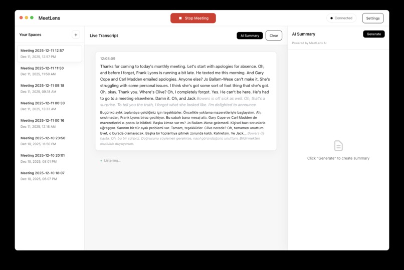 MeetLens – screenshot 2