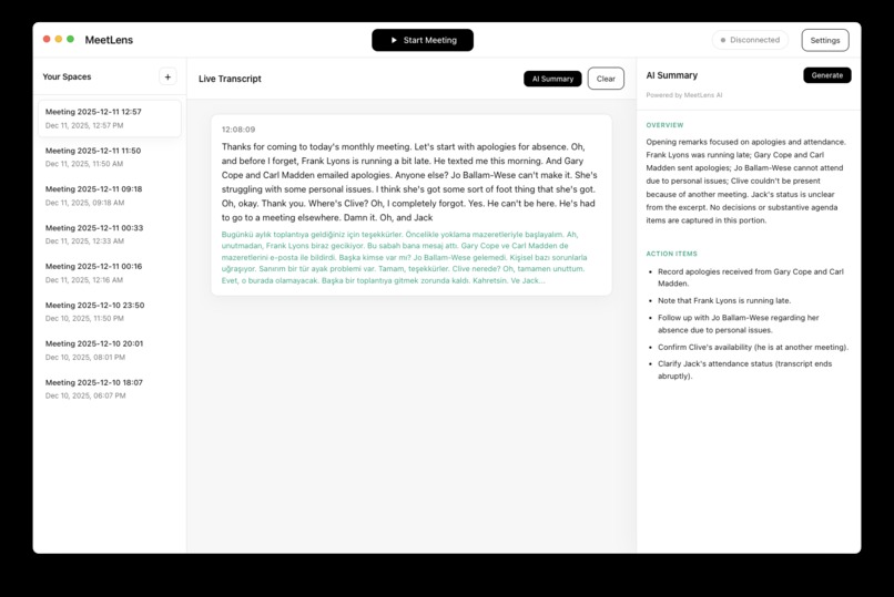 MeetLens – screenshot 3