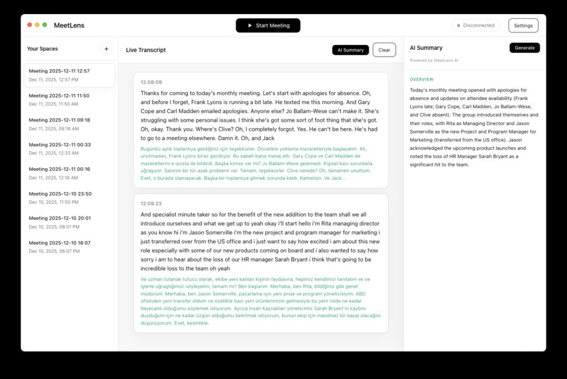 MeetLens – screenshot 4