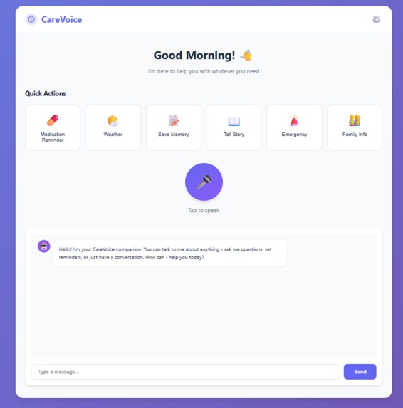 CareVoice – AI Elder Companion – screenshot 1