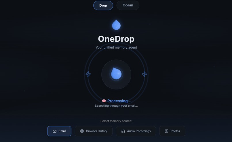 OneDrop - Voice based Multimodal Google for personal data – screenshot 2