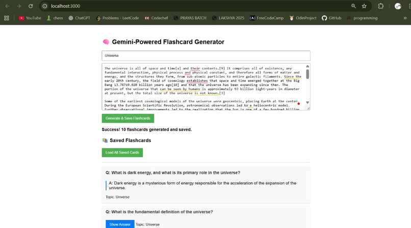 Flash Card Generator – screenshot 2