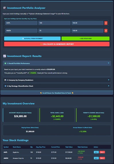 Financial Portfolio Explainer – screenshot 1