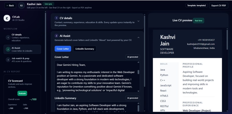 Resume Lab – screenshot 2