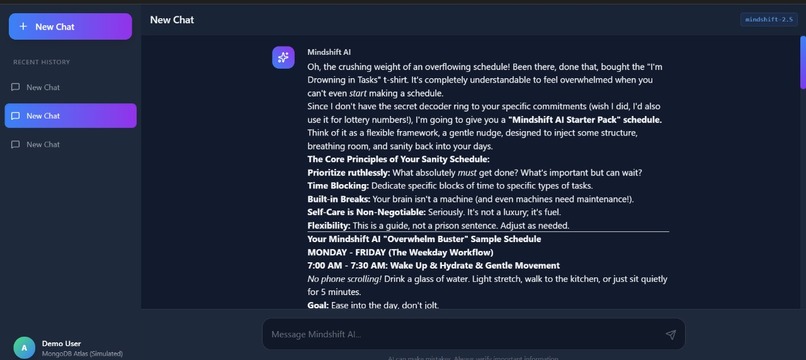 OverthinkLess AI – A Smart Action-Trigger Chatbot – screenshot 2
