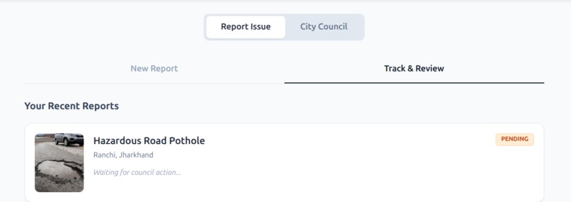 Smart City "Citizen Reporter" – screenshot 2