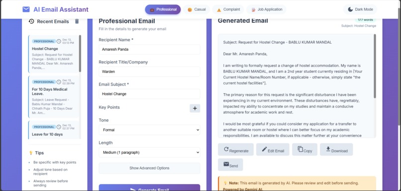 AI-EMAIL-ASSISTANT – screenshot 1