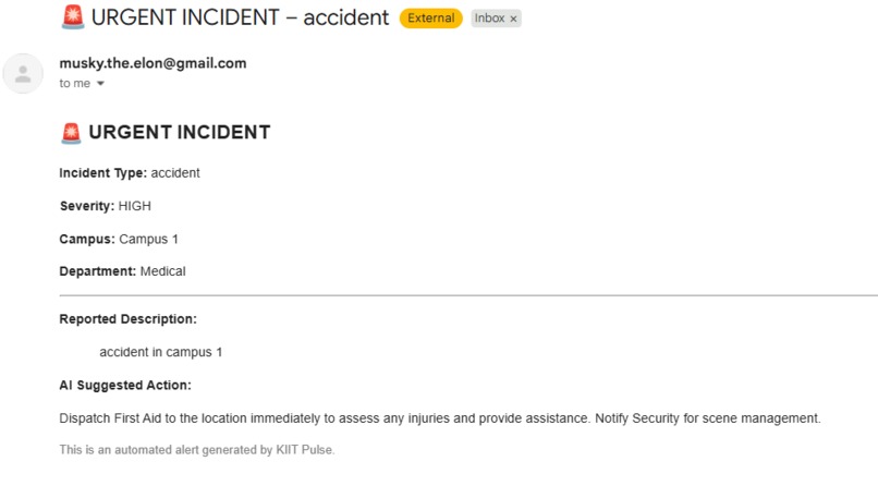 KIIT Pulse - AI Driven Campus Incident & Response System – screenshot 5