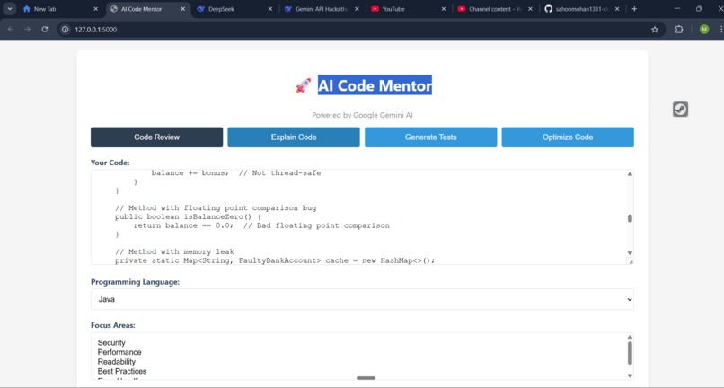 Ai code mentor – screenshot 2