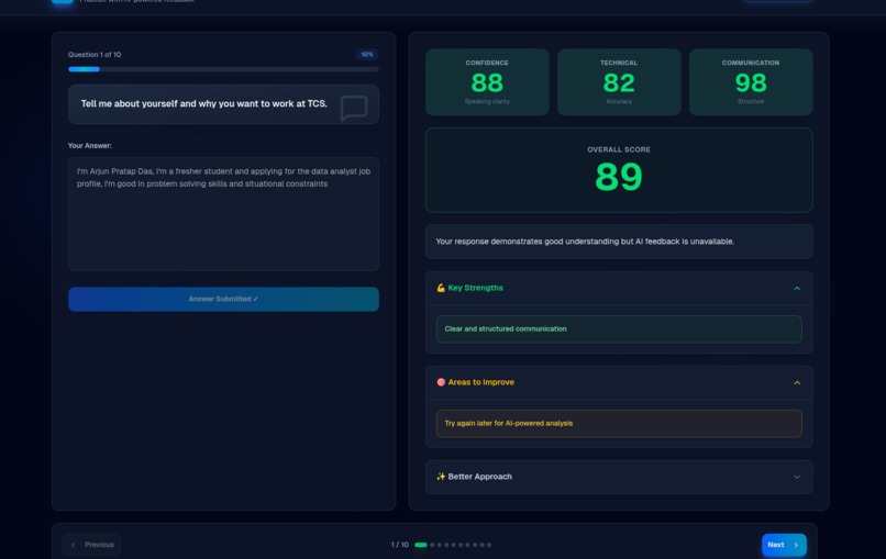 Interview Prep Assistant – screenshot 2