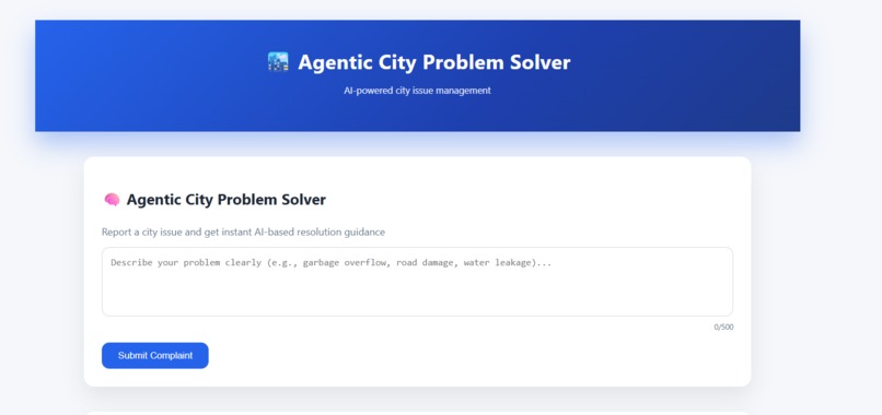 Agentic City Problem Solver – screenshot 4