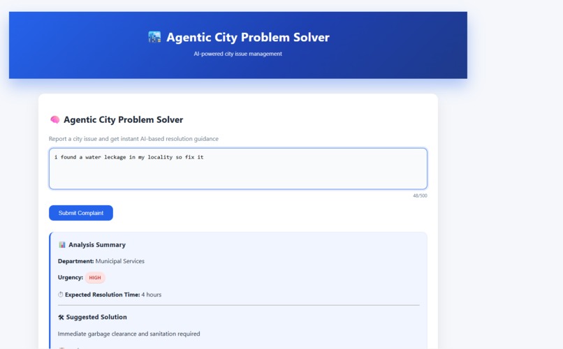 Agentic City Problem Solver – screenshot 6