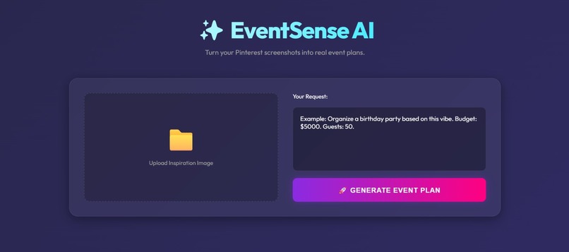 EventSense – screenshot 1