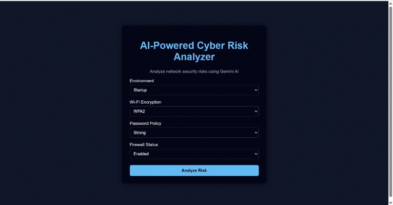AI POWERED CYBER RISK – screenshot 1