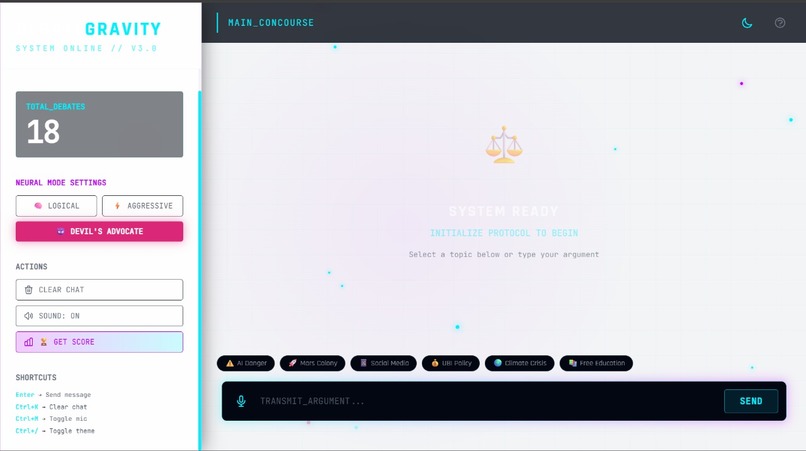 Debate gravity  – screenshot 2