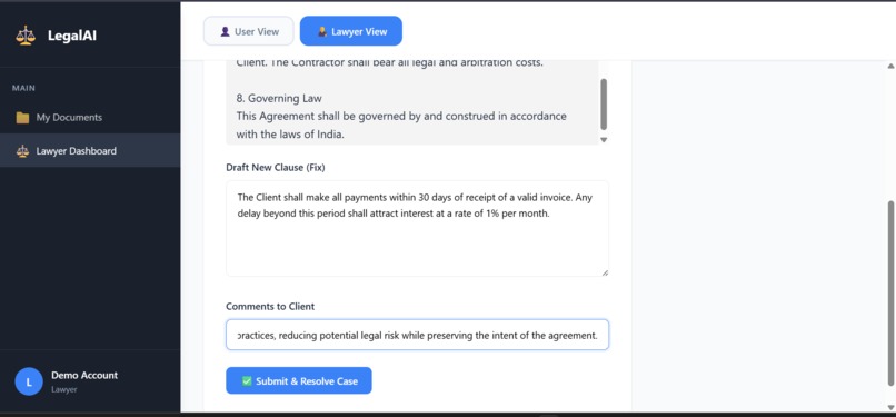 AI-Legal-Assistant – screenshot 4