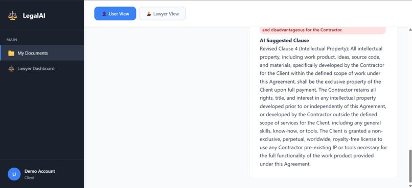 AI-Legal-Assistant – screenshot 2